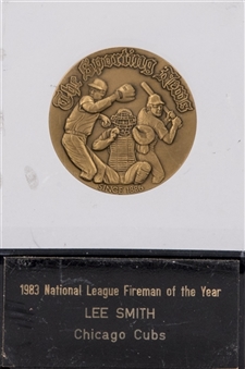 1983 The Sporting News National League Fireman of the Year Award Presented to Lee Smith (Smith LOA)